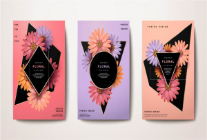 وکتور طرح پوستر گل